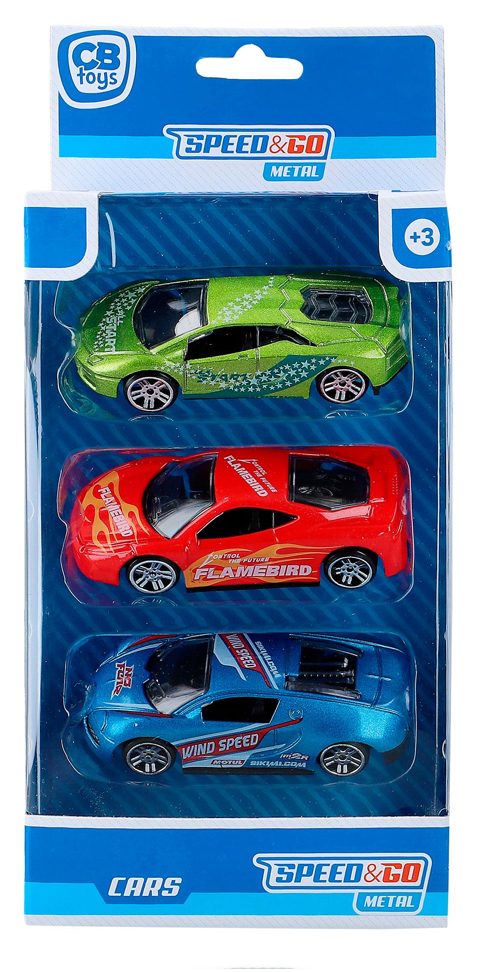 SPEED & GO Set sportskih automobilčića plavi-crveni-zeleni