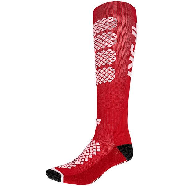 4F Ženske čarape Women's Ski Socks crvene