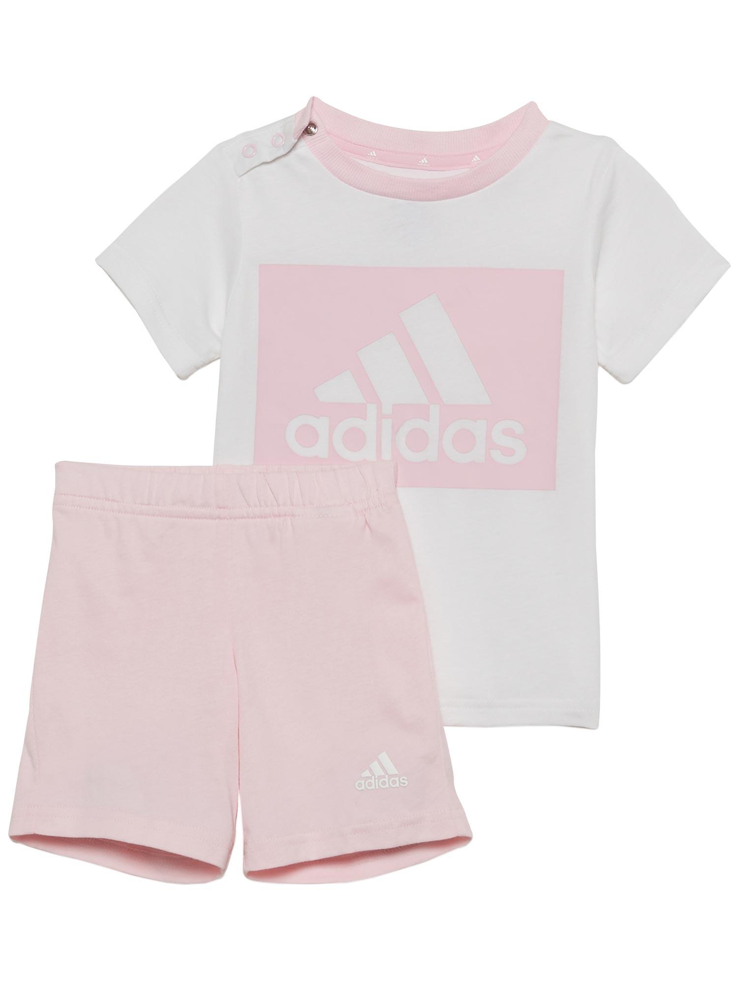ADIDAS Komplet šorts i majica za devojčice Essentials Set belo-roze