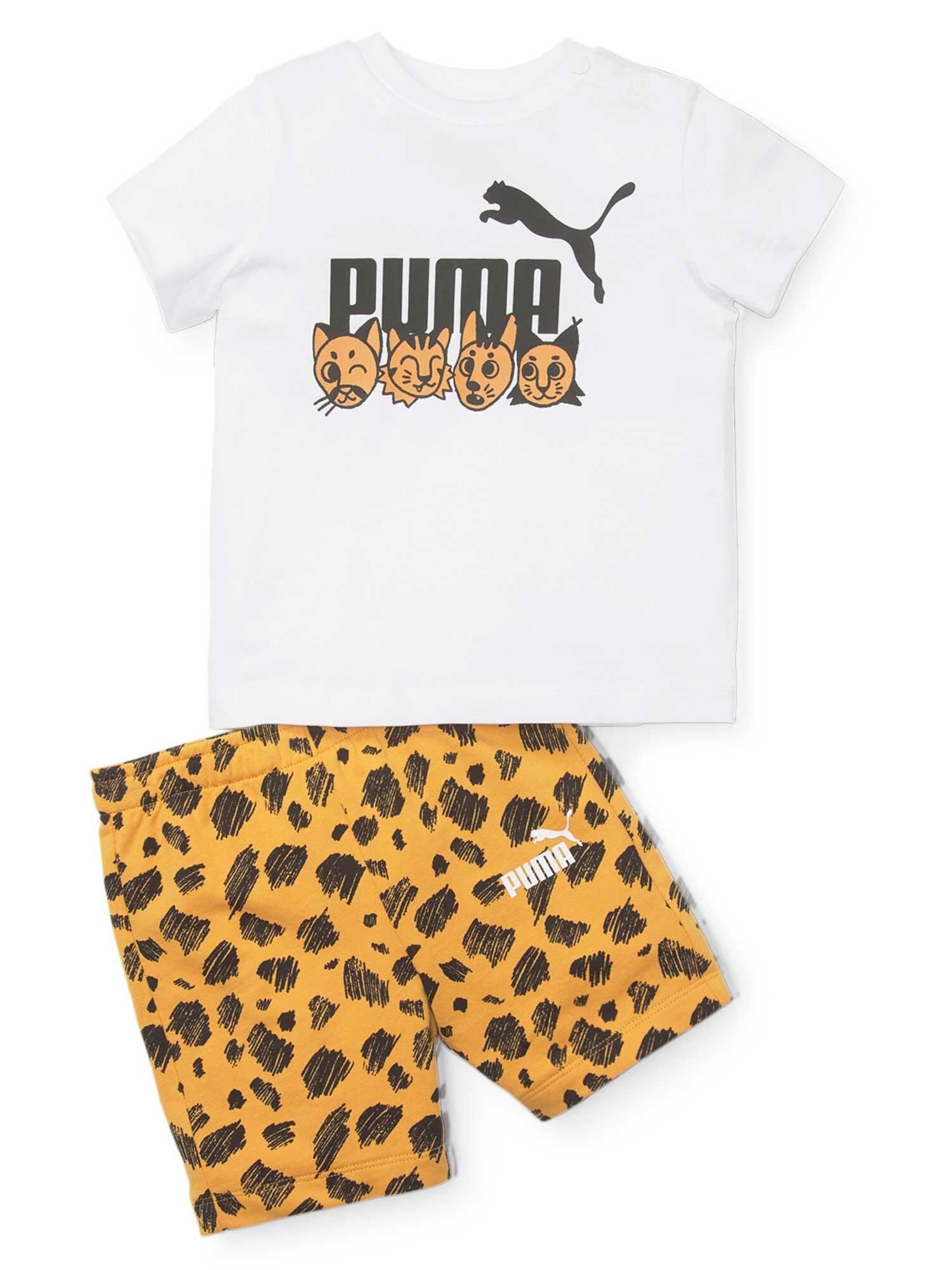 PUMA Dečija majica i šorts ESS+ MATES Infants narandžasto-bela