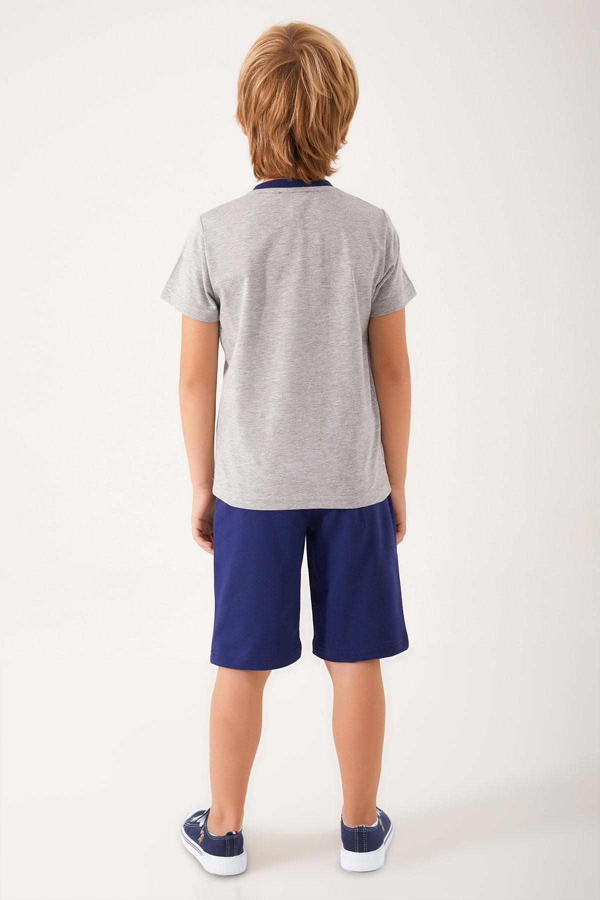 Selected image for U.S. POLO ASSN. Komplet šorc i majica za dečake US1307-G teget-sivi