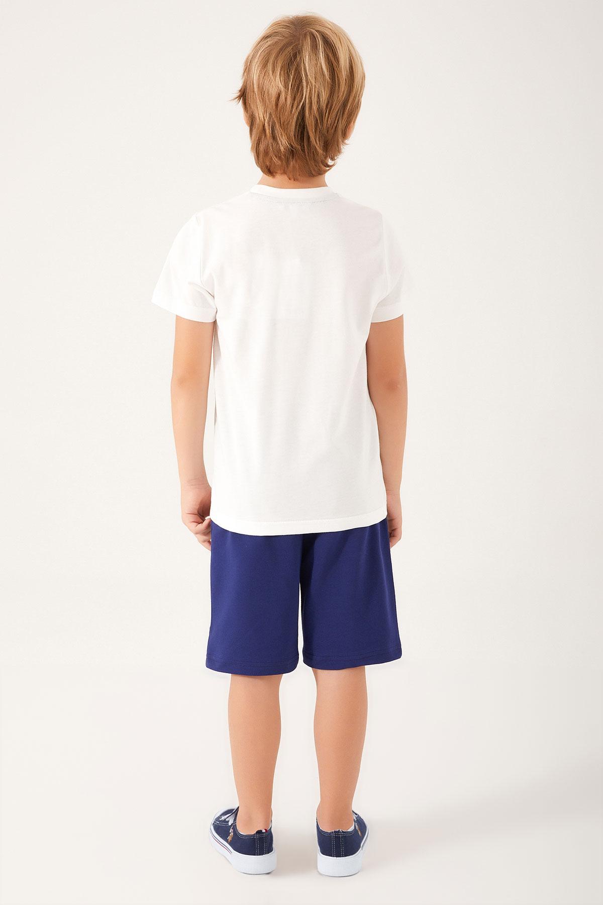 Selected image for U.S. POLO ASSN. Komplet šorc i majica za dečake US1325-G teget-beli