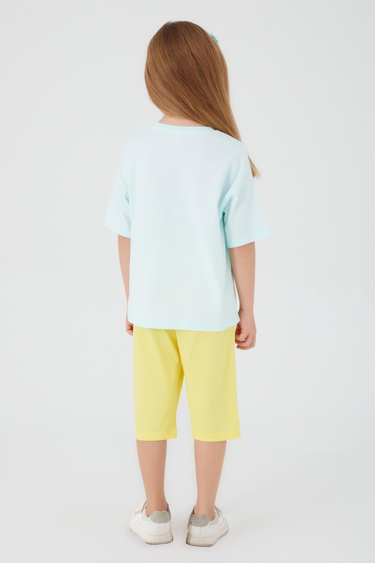 Selected image for U.S. POLO ASSN. Komplet šorc i majica za devojčice US1401-4 belo-žuti