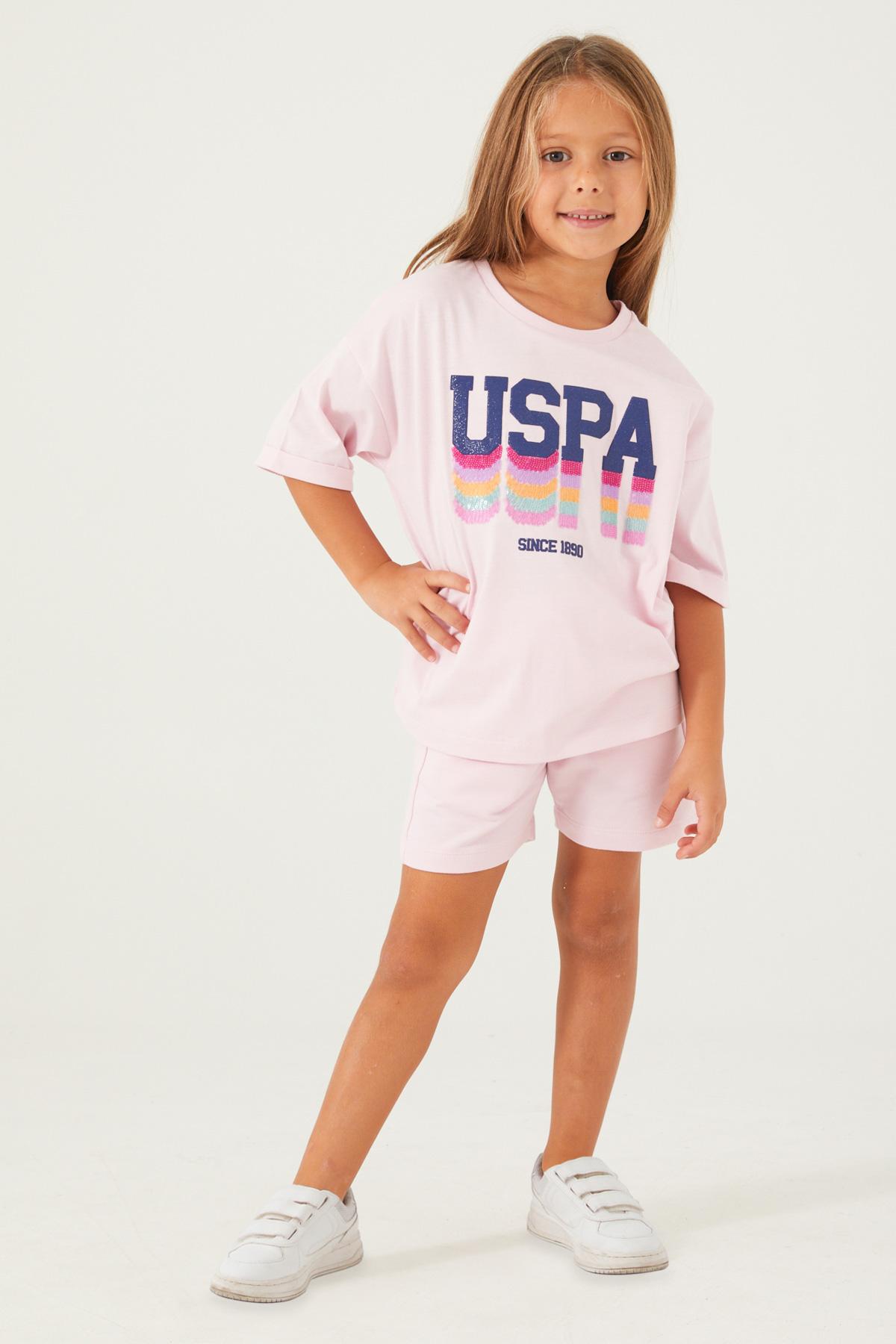 Selected image for U.S. POLO ASSN. Komplet šorc i majica za devojčice US1405-G roze