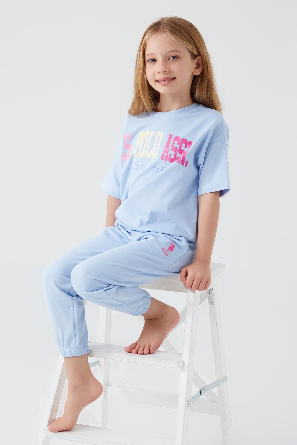 U.S. POLO ASSN. Pidžama za devojčice US1418-4 plava