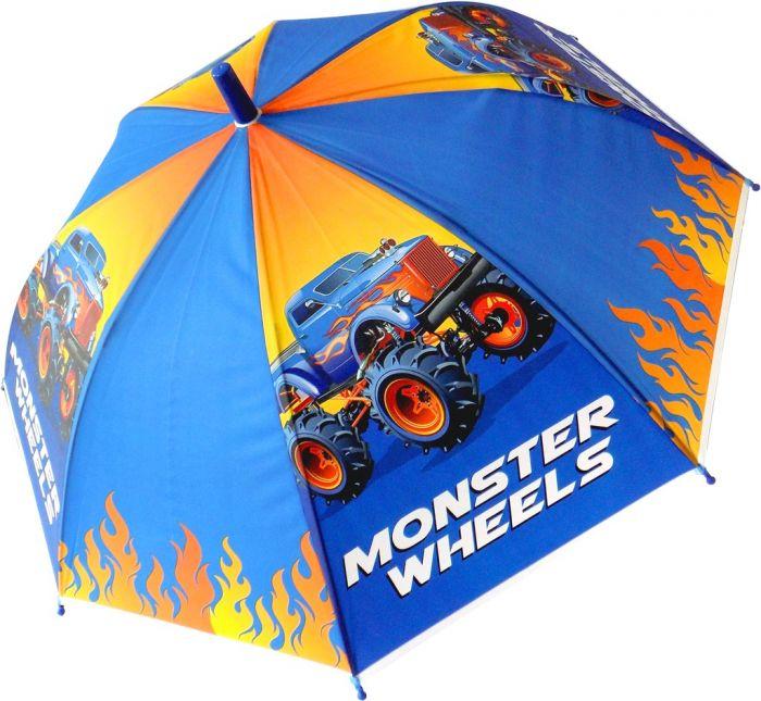 Kišobran za dečake Monster Wheels plavo-žuti