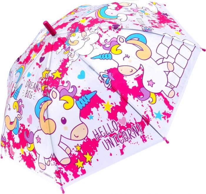 Kišobran za devojčice sa šljokicama Unicorn pink