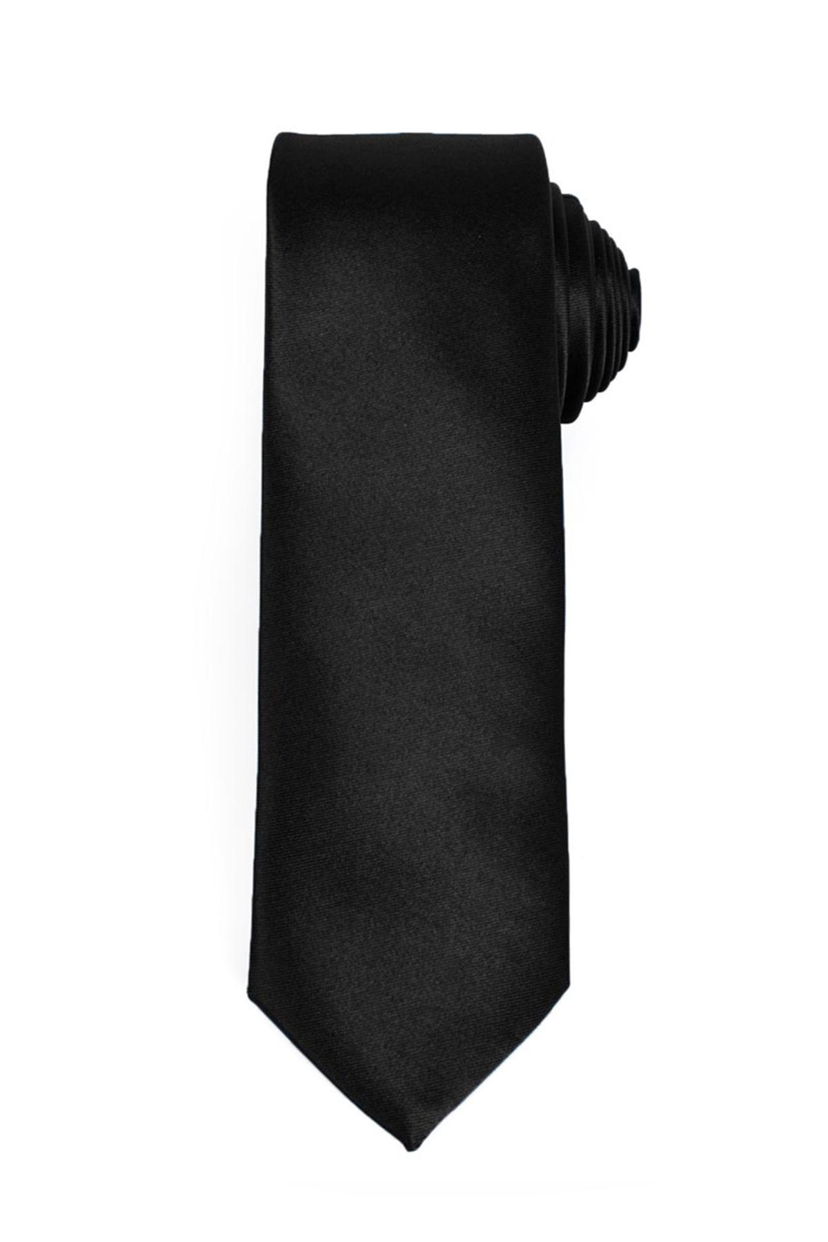 TUDORS Uža kravata crna