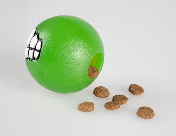 ROGZ Loptica za poslastice za pse Grinz Ball M 6.4cm zelena