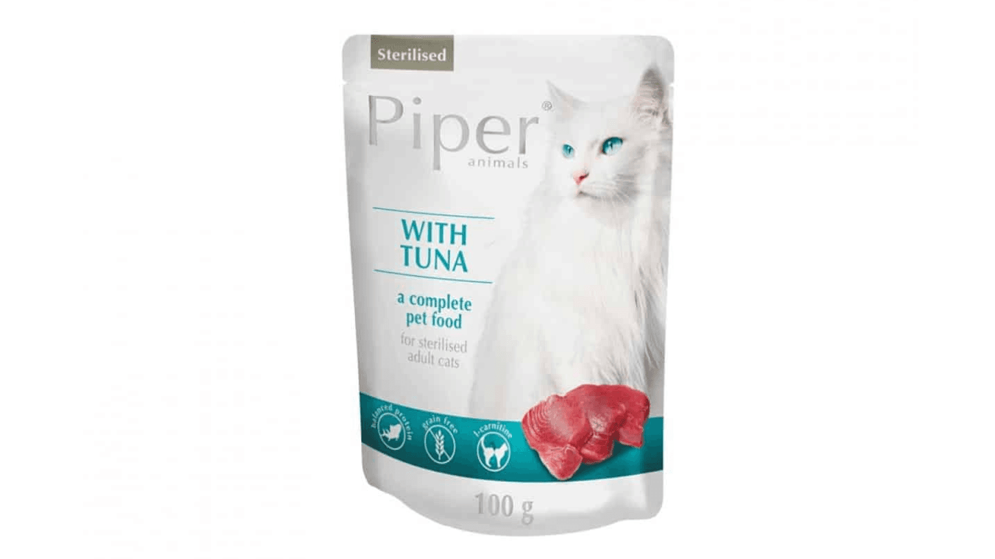 PIPER Sosić sa tunom za sterilisane mačke Grain Free 100g