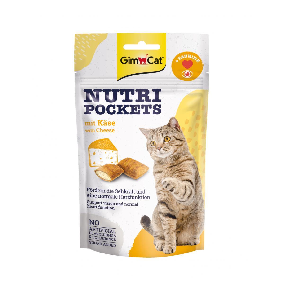 GIMCAT Poslastica za mačke Cheese&Taurine Nutri Pockets 60g