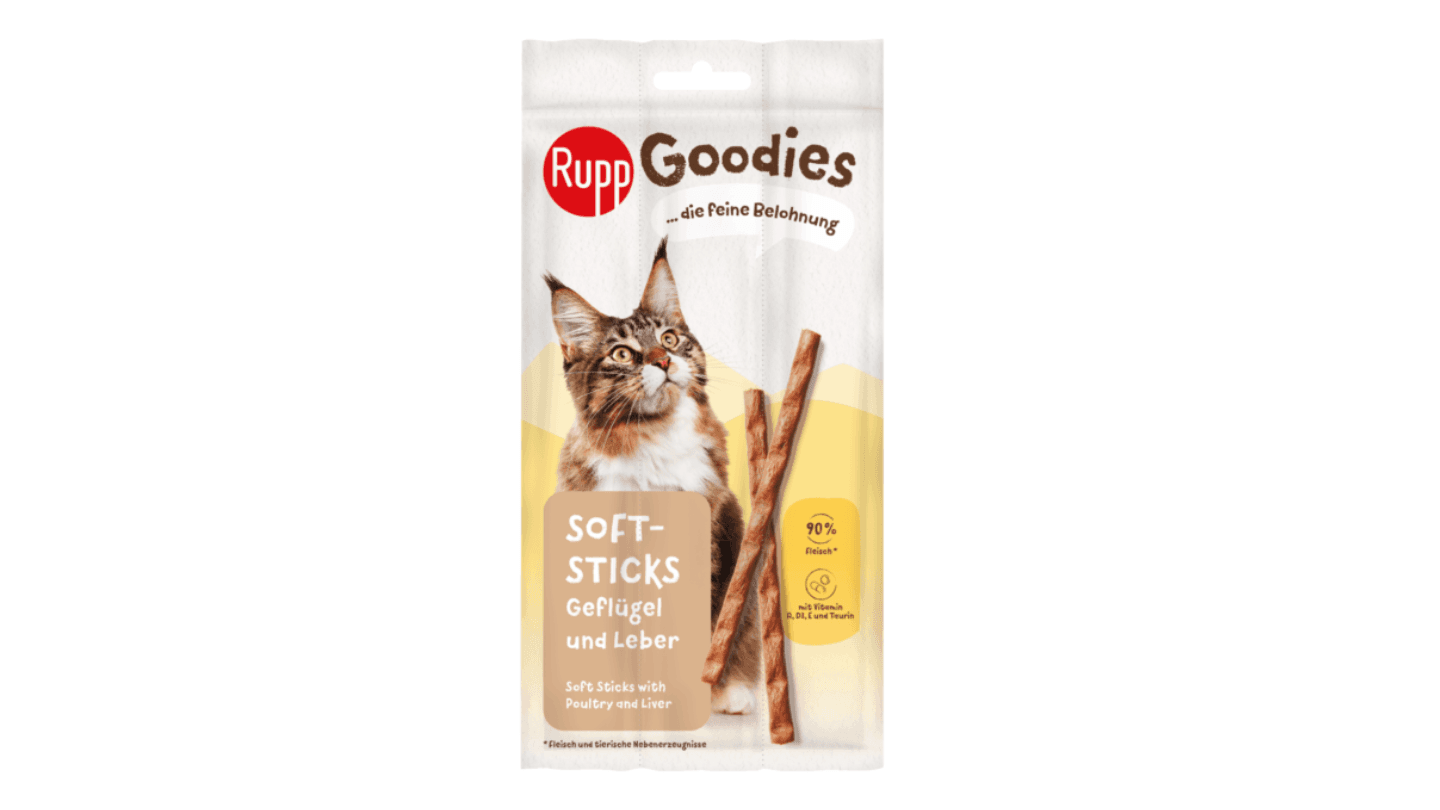 Selected image for RUPP Poslastica za mačke u obliku štapića - živina i jetra 6x5g