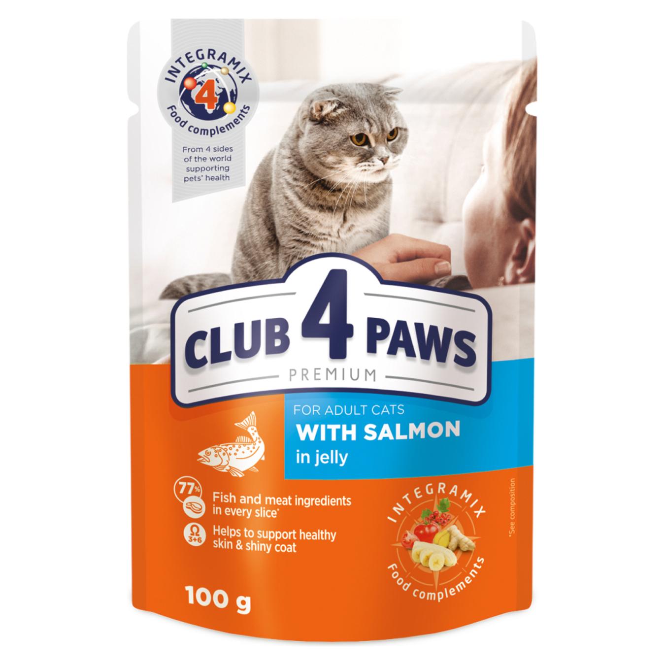 CLUB 4 PAWS Sosić za odrasle mačke sa ukusom lososa 100g