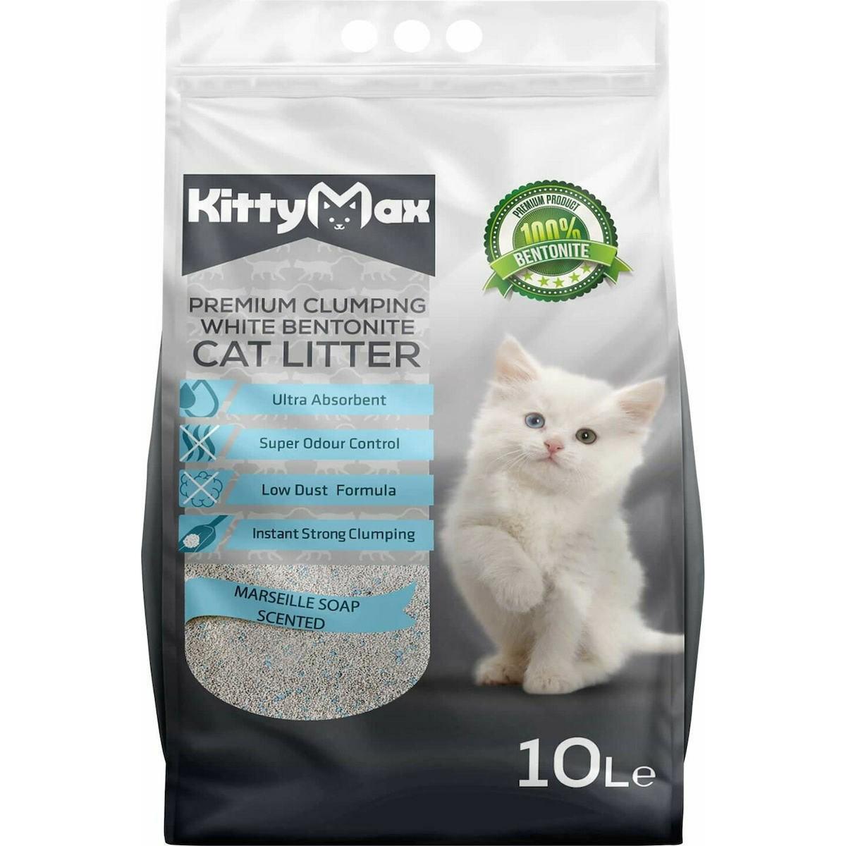 KITTYMAX Grudvajući posip za mačke sa mirisom marsejskog sapuna 10L