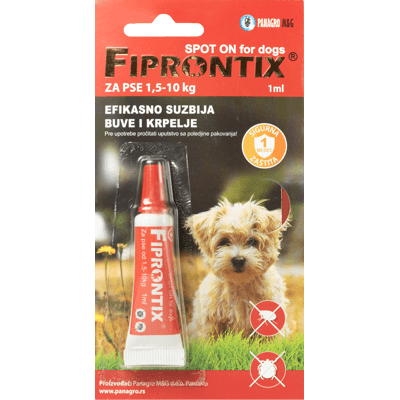 FIPRONTIX Sredstvo protiv buva i krpelja za pse težine 1.5-10kg Spot on 1x1ml
