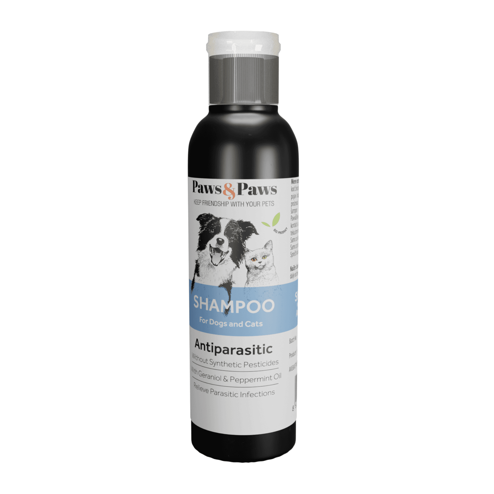 PAWS&PAWS Antiparazitski šampon za pse i mačke 250ml