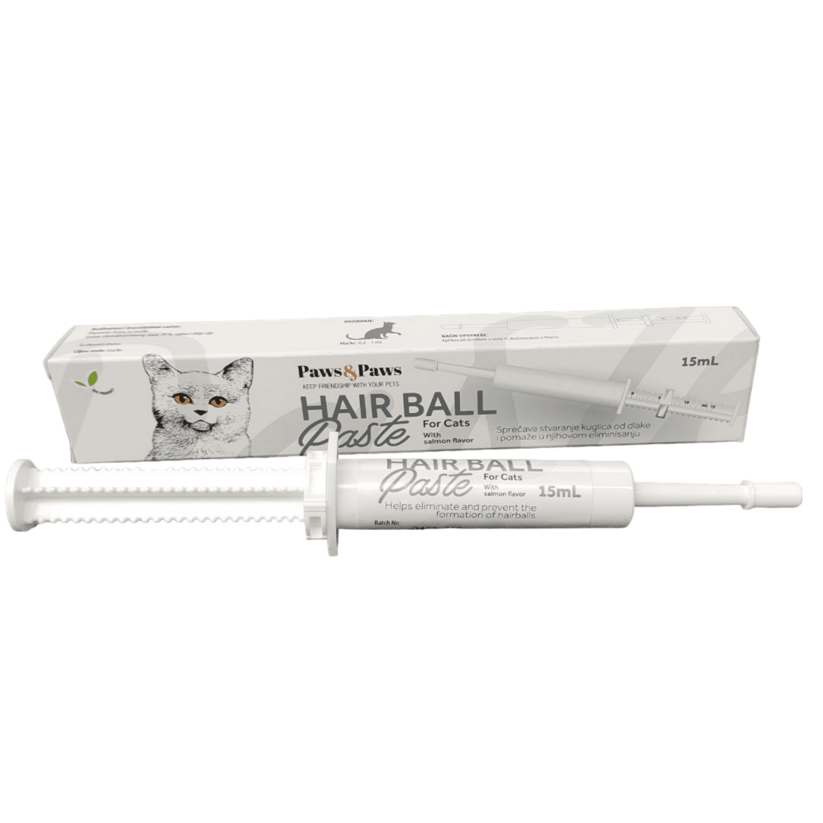 PAWS&PAWS Paste za izbacivanje dlaka kod mačaka Hairball 15ml
