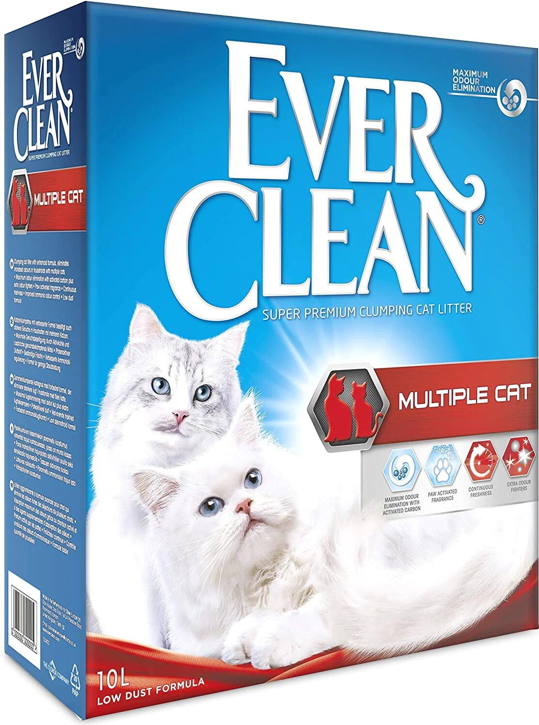 EVER CLEAN Grudvajući pesak za mačke bez mirisa Multiple 10L
