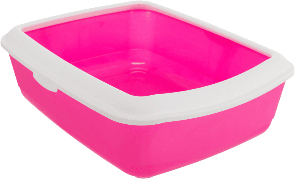 TRIXIE Otvoreni toalet sa ramom za mačke  37×15×47cm roze-beli