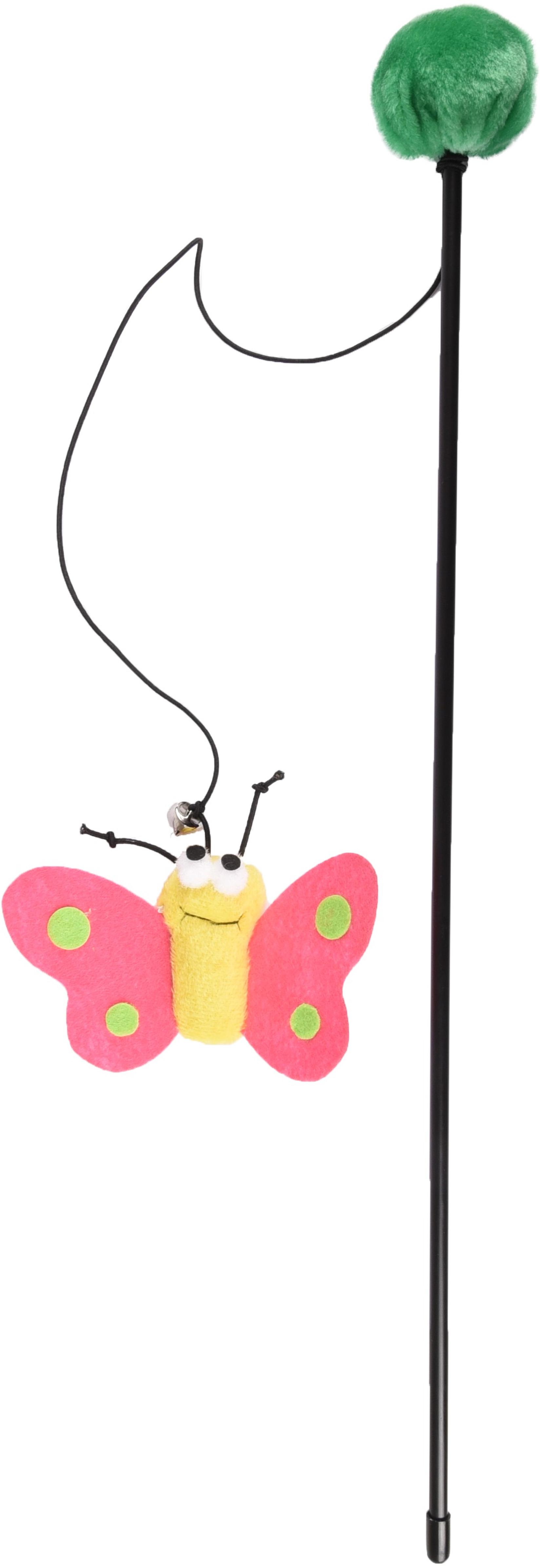 FLAMINGO Igračka za mačke Pecaljka Happy Butterfly Dangler