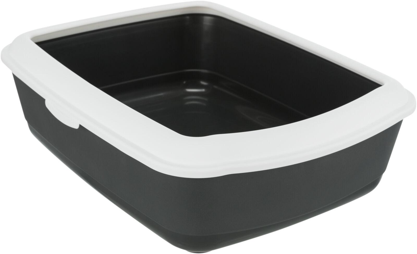 Selected image for TRIXIE Otvoreni toalet sa ramom za mačke 37×15×47cm crno-beli