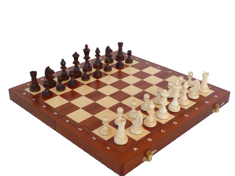 MADON Preklopivi drveni šah 35x35 cm