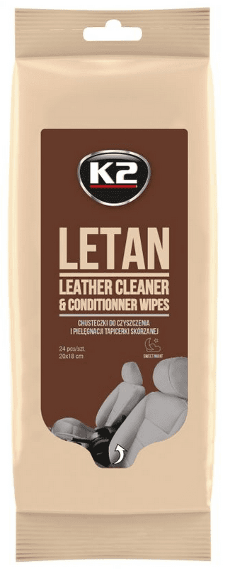 K2 Maramice za čišćenje kožnih presvlaka LETAN WIPES 24/1