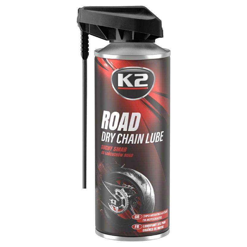 K2 Sprej za suvo podmazivanje lanca motocikla ROAD DRY