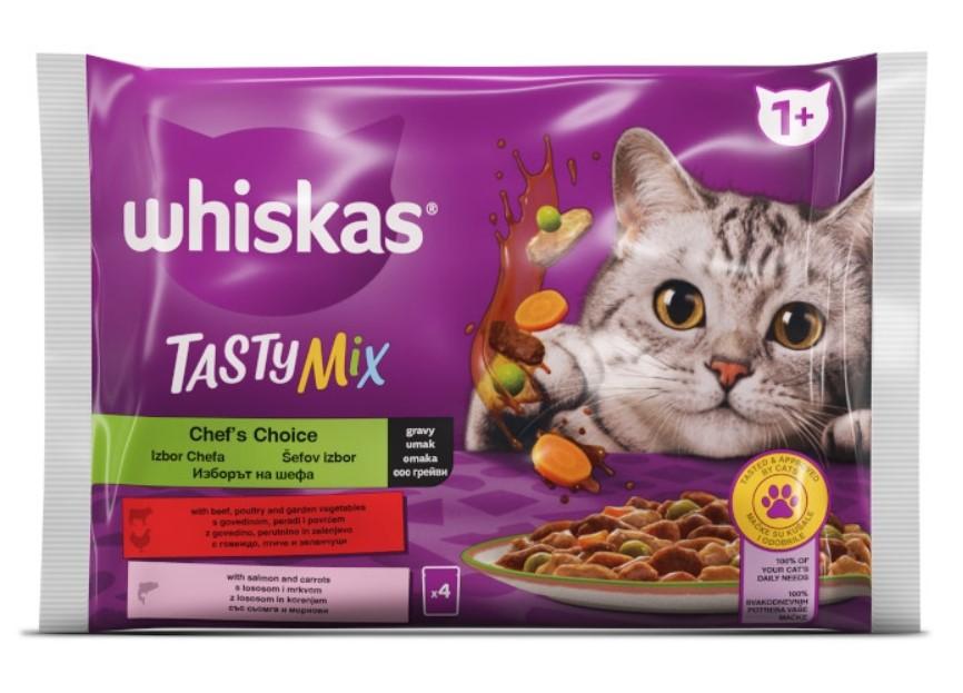 WHISKAS Vlažna hrana za mačke Tasty Mix Chefćs Choice 4x85g