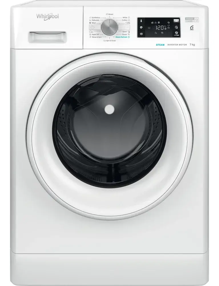 Whirlpool FFL 7259 WV EE, Mašina za pranje veša, 7 kg, Inverter motor
