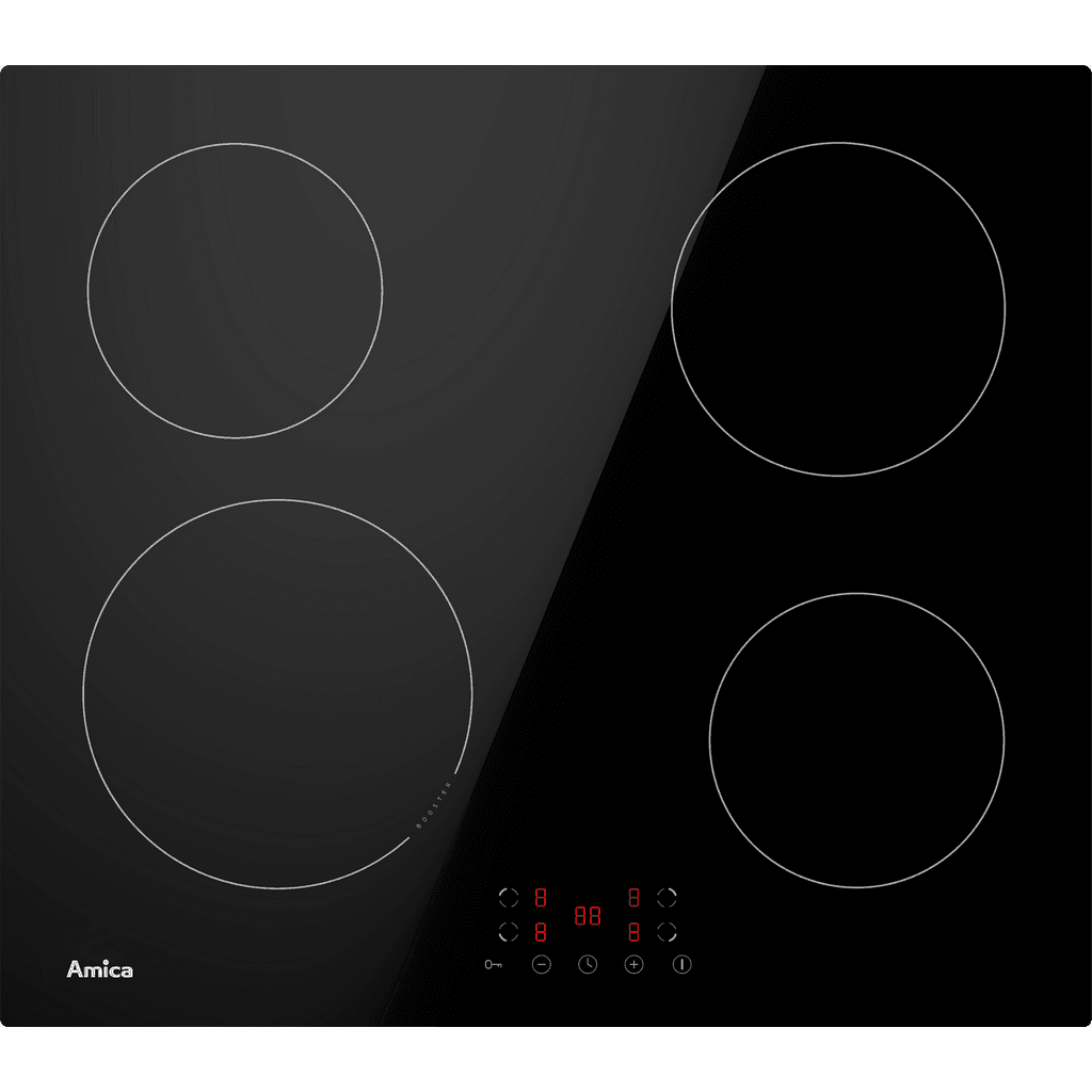 Amica AHI601 Ugradna ploča, 4 pozicije za kuvanje, 6800 W, Crna