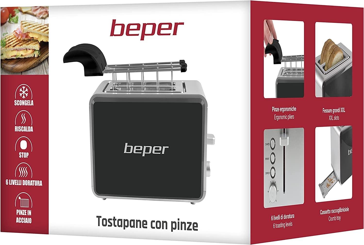 Selected image for Beper BT.001N Toster, 2 parčeta, 6 nivoa pečenja, 750 W