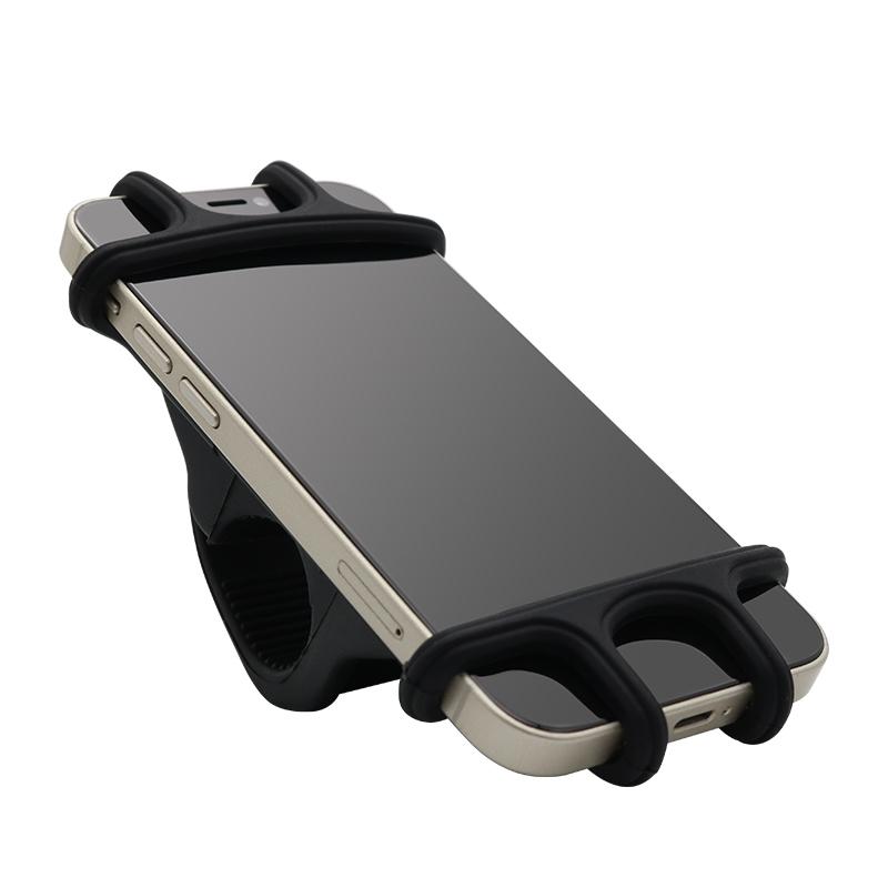 Drzač za mobilni telefon za bicikl/motor/kolica Soft grip crni