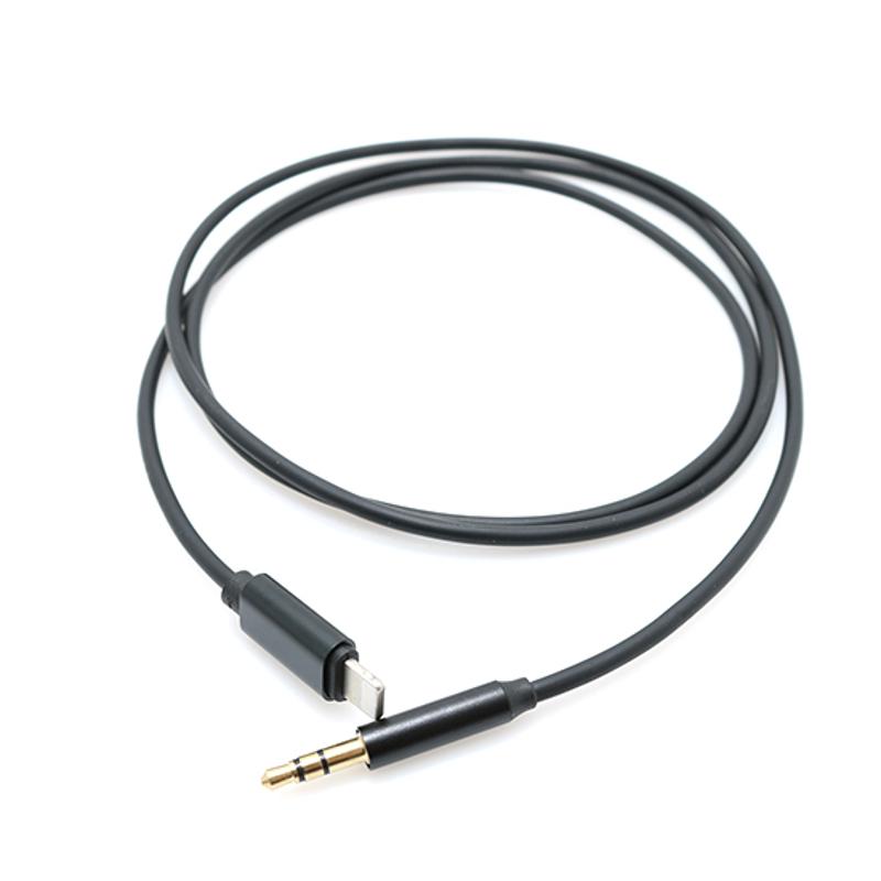 USB data kabl Iphone lightning na 3.5mm (AUX) muski JH-023 crni