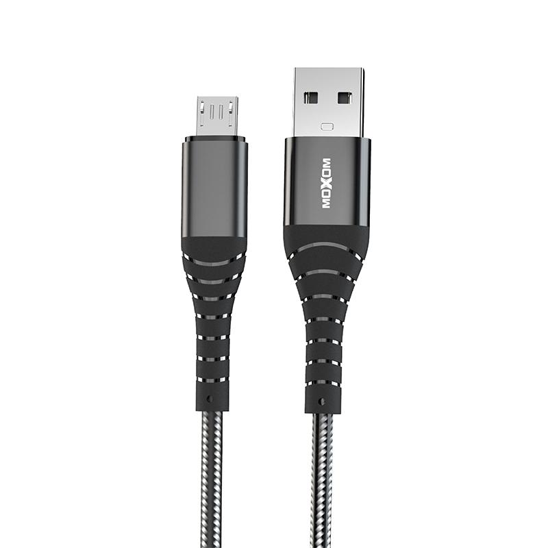 MOXOM USB data kabl MX-CB71 3A micro USB pleteni crni