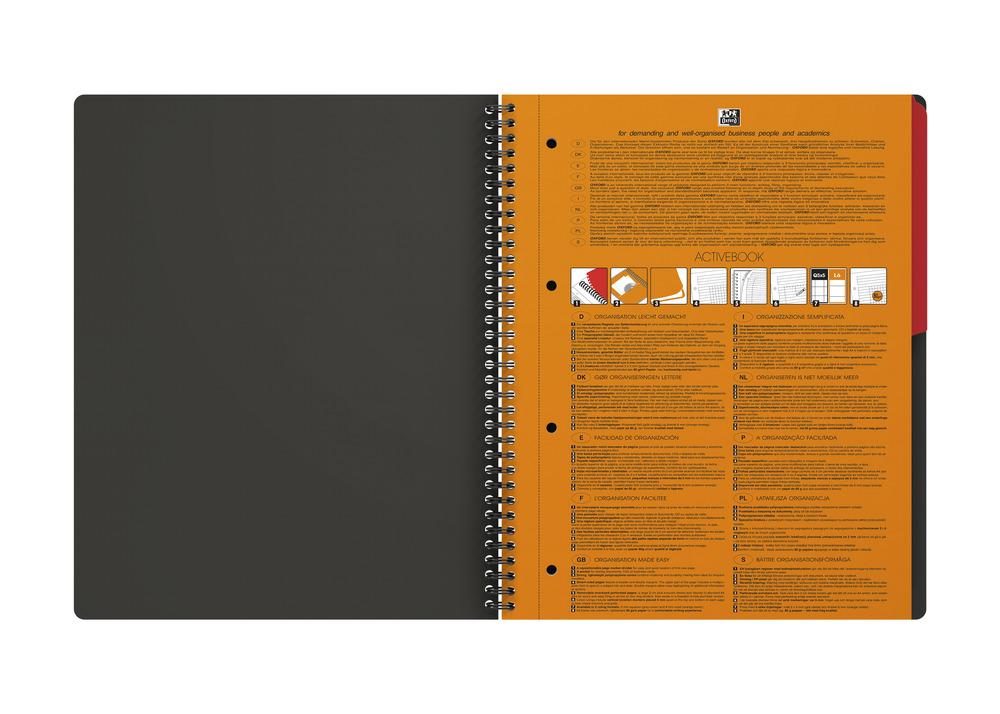 Selected image for OXFORD Sveska International Activebook A4+ kvadratići crna