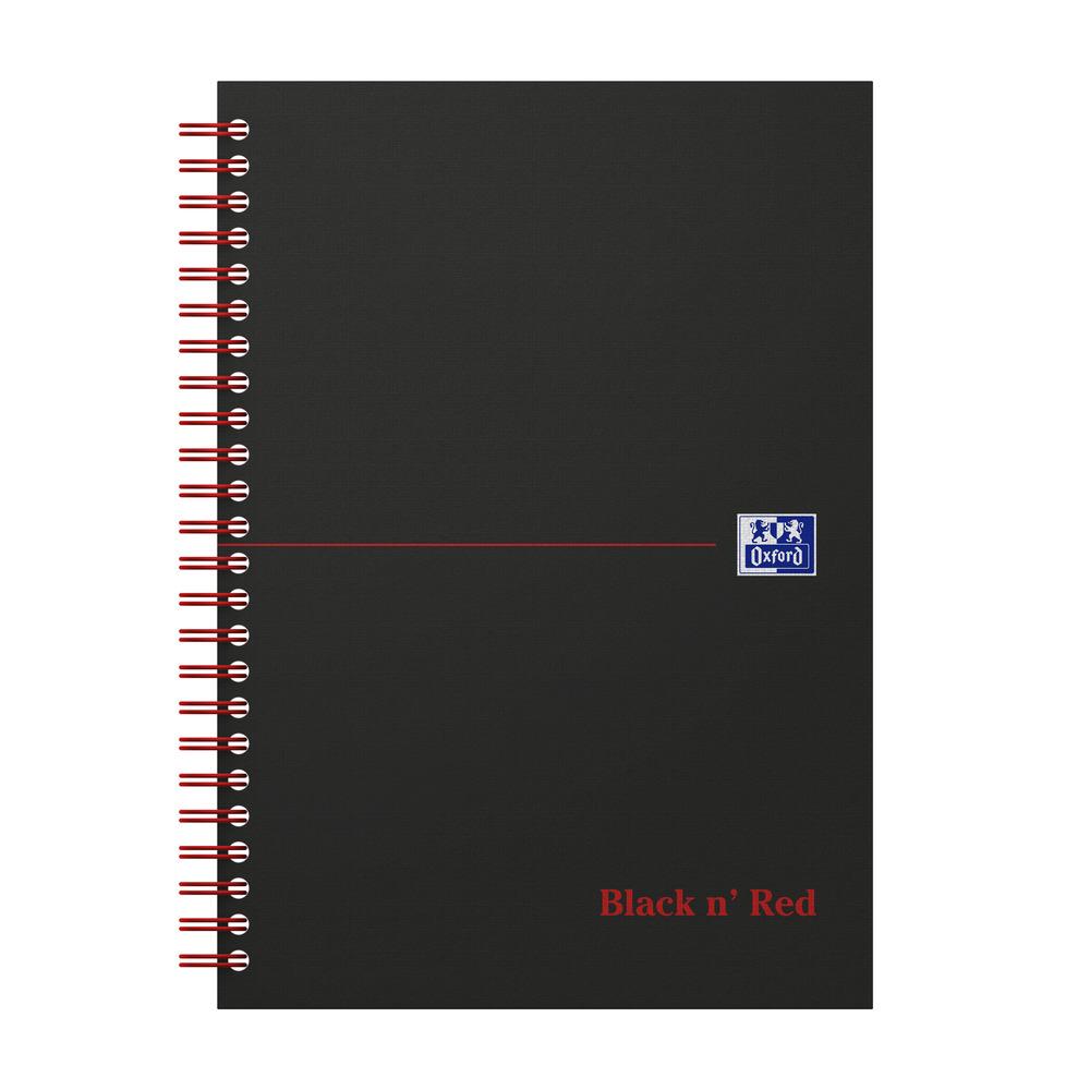 OXFORD Sveska Office Black N Red A5 kvadratići, hardcovers crna