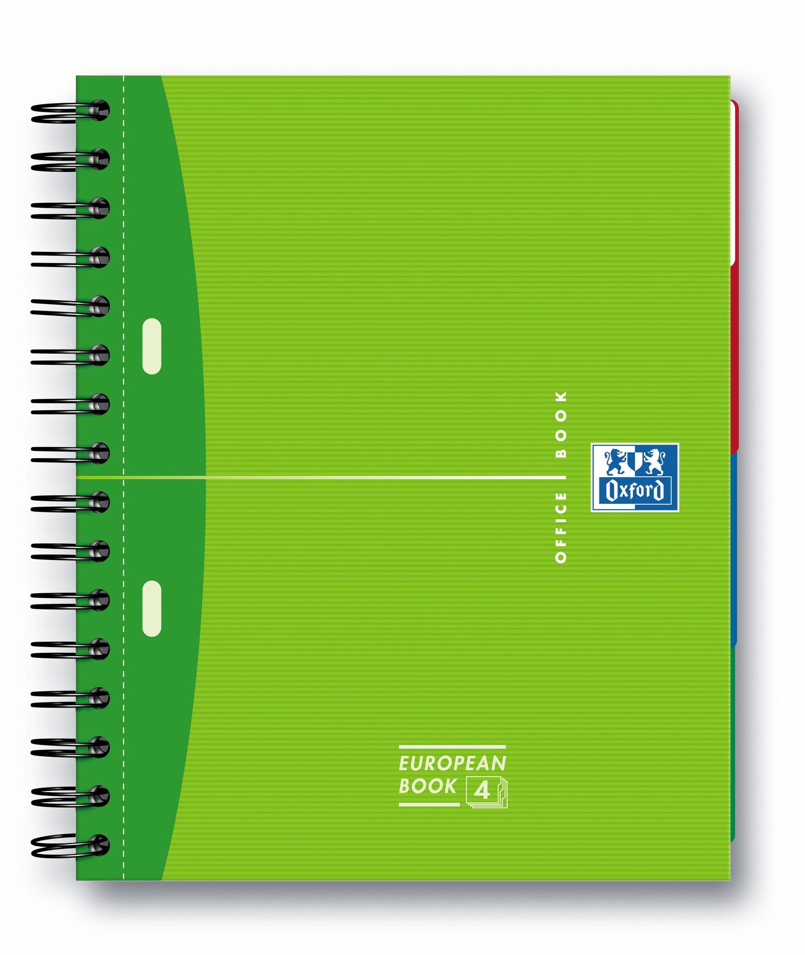 OXFORD Sveska Office Essentials Europeanbook A4+ kvadratići, 4 Subject zelena