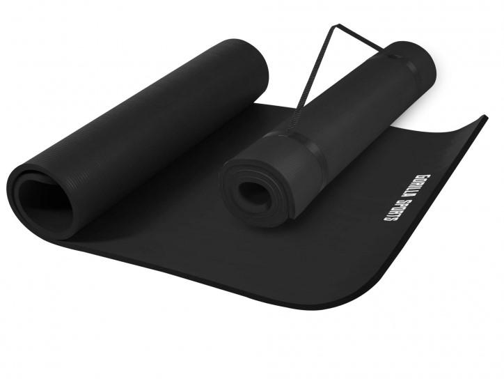 GORILLA SPORTS Prostirka za vežbanje 190x100x1.5 cm crna
