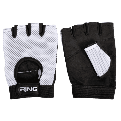 RING fitness rukavice crno-bele XL