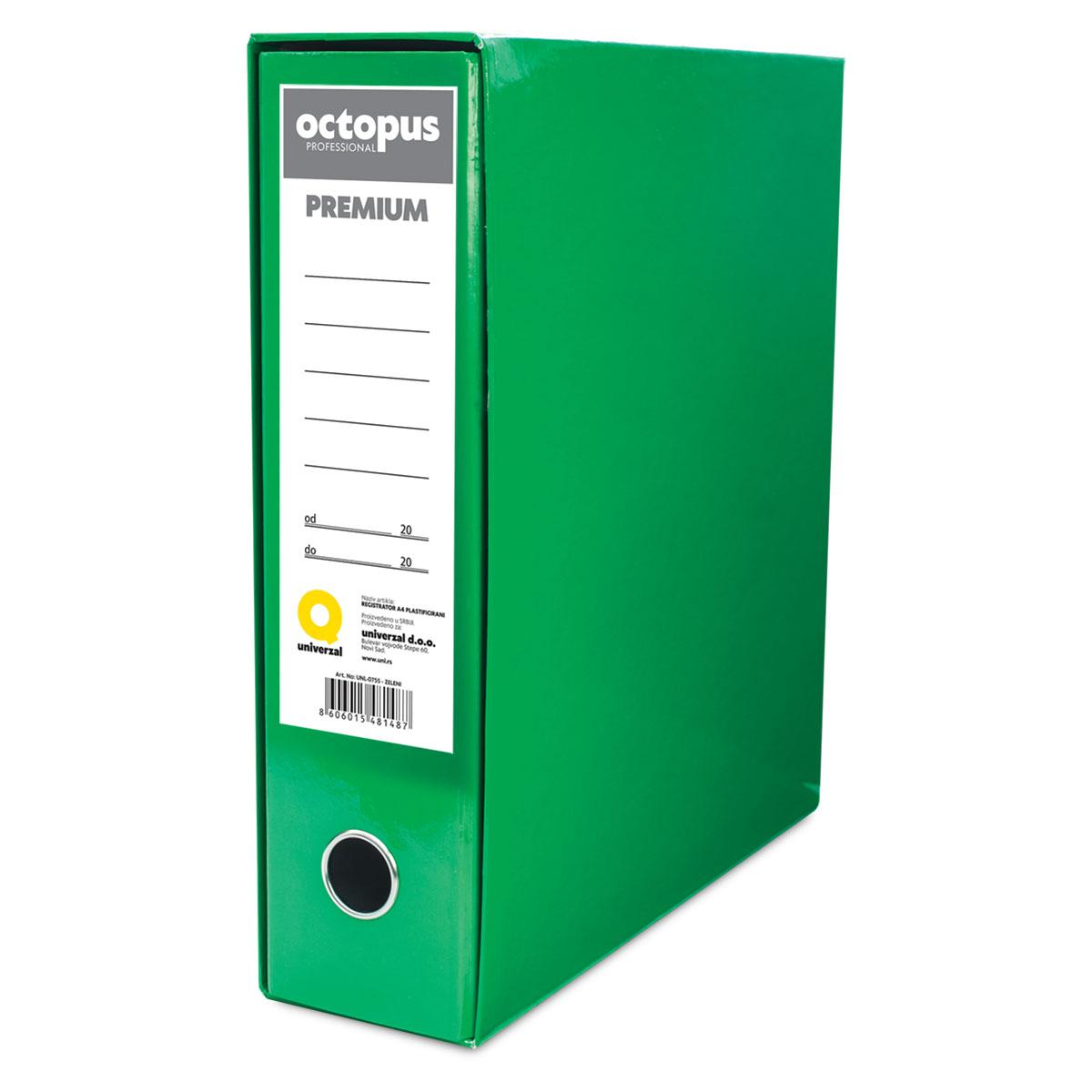 Selected image for OCTOPUS Samostojeći plastificirani registrator A4 UNL-0755 zeleni