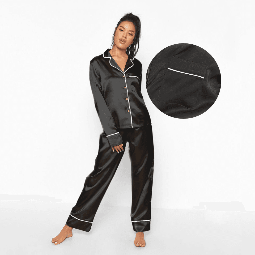 Ženska pidžama Basic crna
