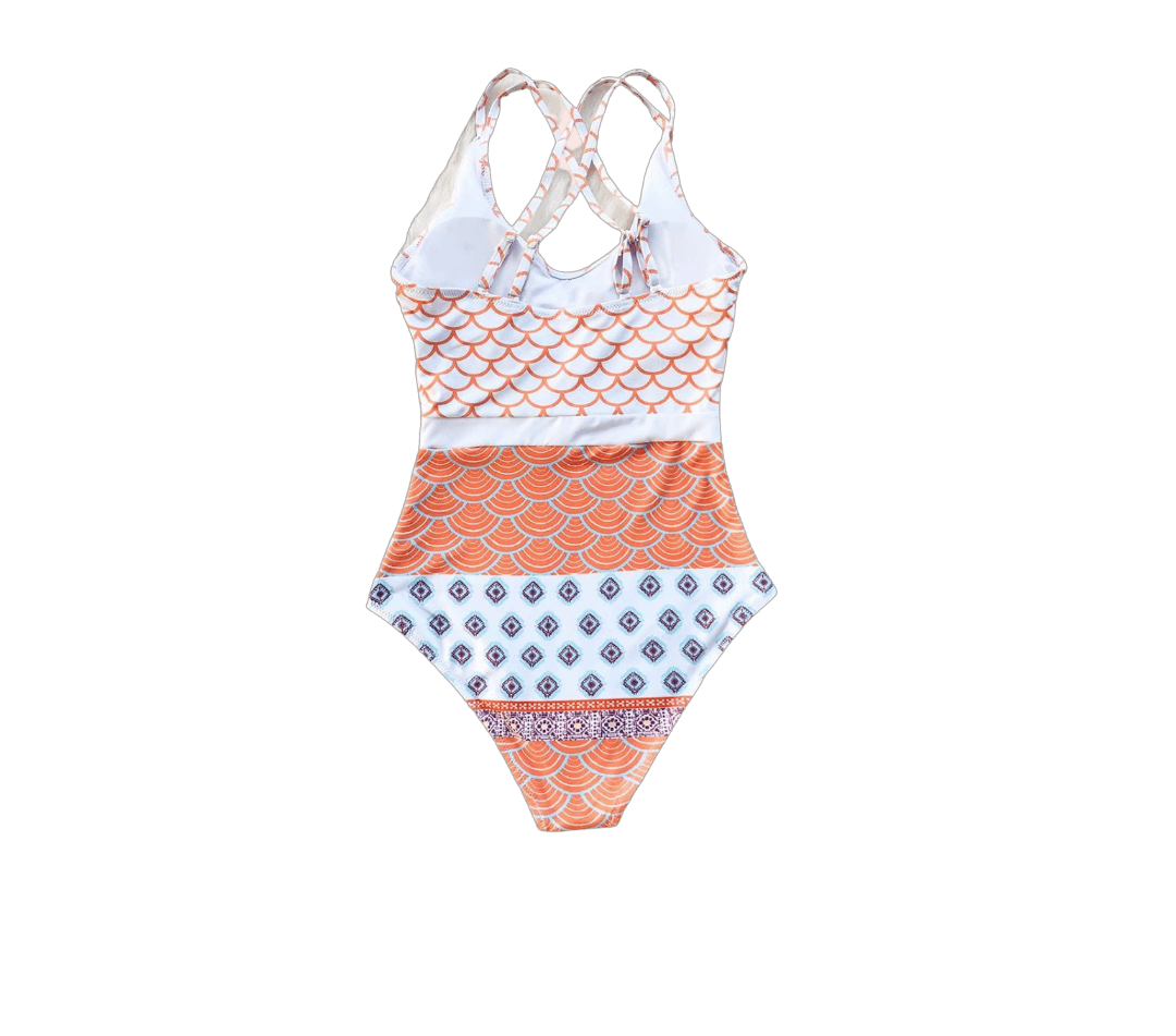 Selected image for CUPSHE Ženski jednodelni kupaći kostim J3 belo-narandžasti