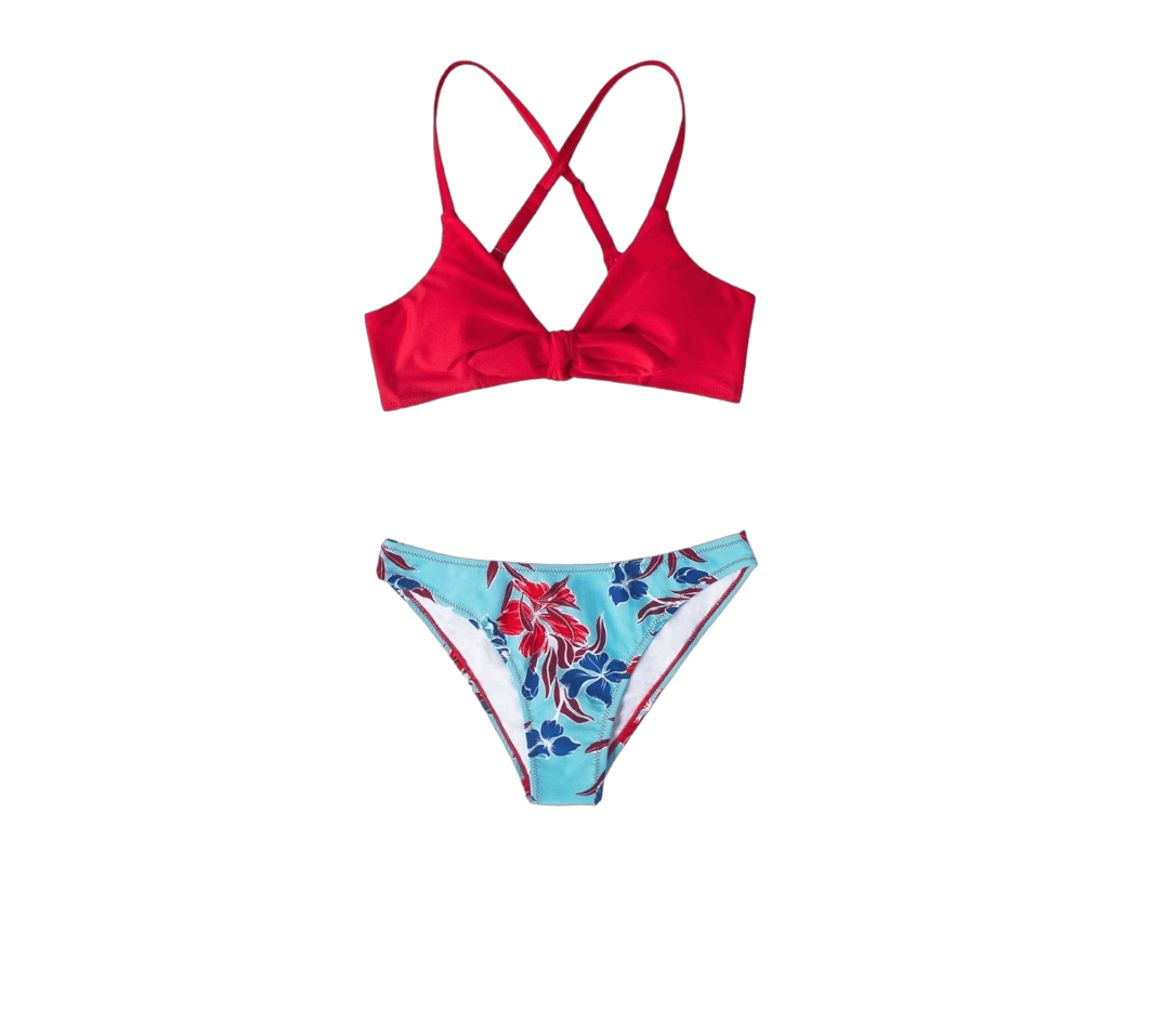 Slike CUPSHE Ženski dvodelni kupaći D26 crveno-plavi