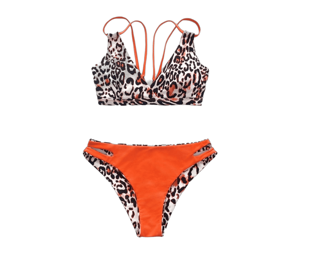 Slike CUPSHE Ženski dvodelni kupaći D25 sa leopard printom beli