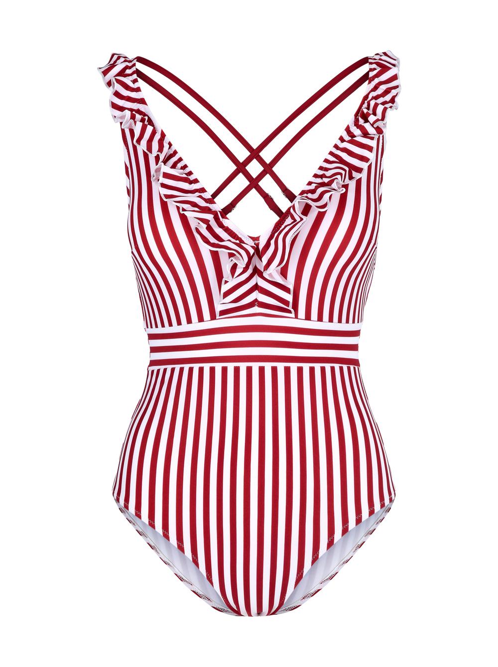 Selected image for CUPSHE Ženski jednodelni kupaći kostim J35 roze-beli