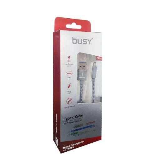 Selected image for BUSY USB Kabl tip C 2 m pleteni sivi