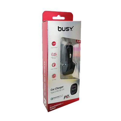 Selected image for BUSY USB punjač za auto QUAL COM+PD crni