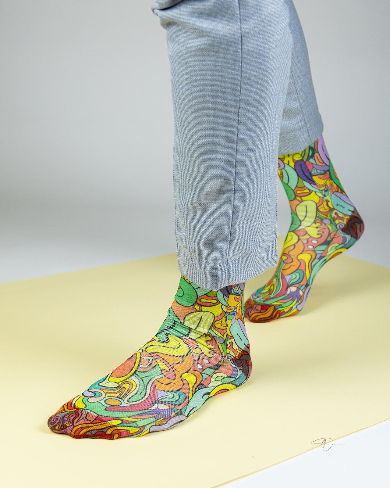 ZIBOF Čarape Abstract art šarene