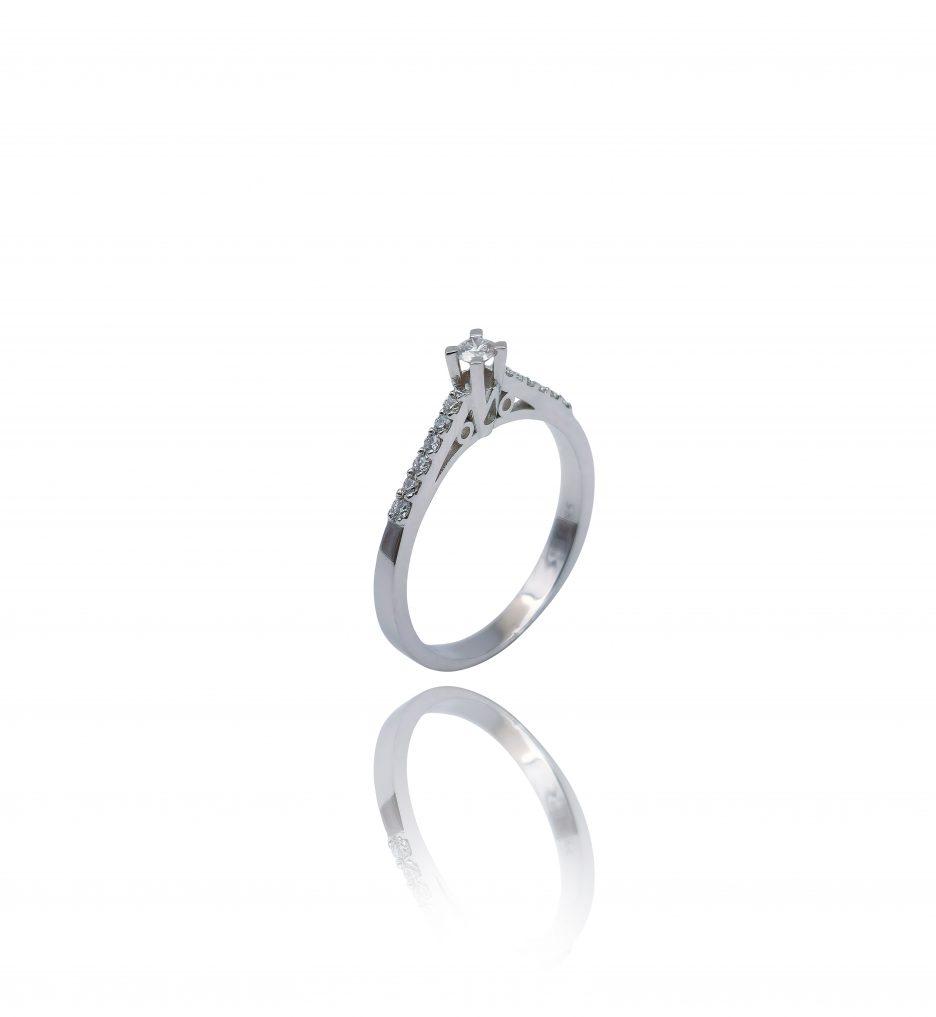 Selected image for Ženski prsten od Belog zlata sa Brilijantima, 585, 22mm
